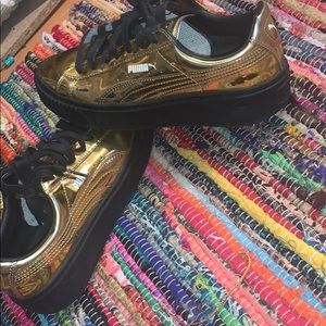 Metallic Gold Pumas